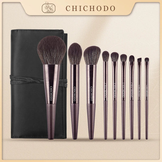 CHICHODO Violet 9pcs Professional Makeup Brush Set - Lylamor.com