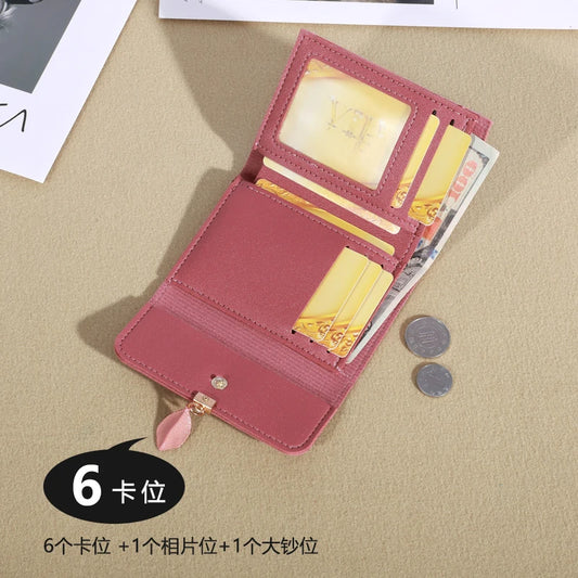 Trifold Minimalist Wallet for Women | Slim Credit Card Holder & Coin Purse Clutch for Everyday Use - Lylamor.com