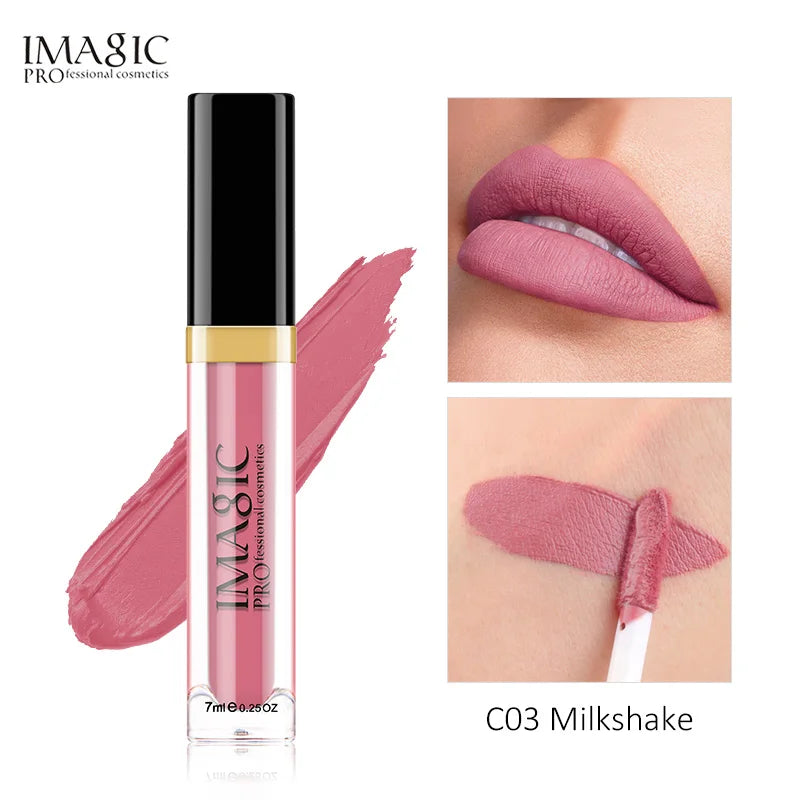 IMAGIC Matte Lip Gloss – Long Lasting Waterproof Liquid Lipstick 24H Wear - Lylamor.com