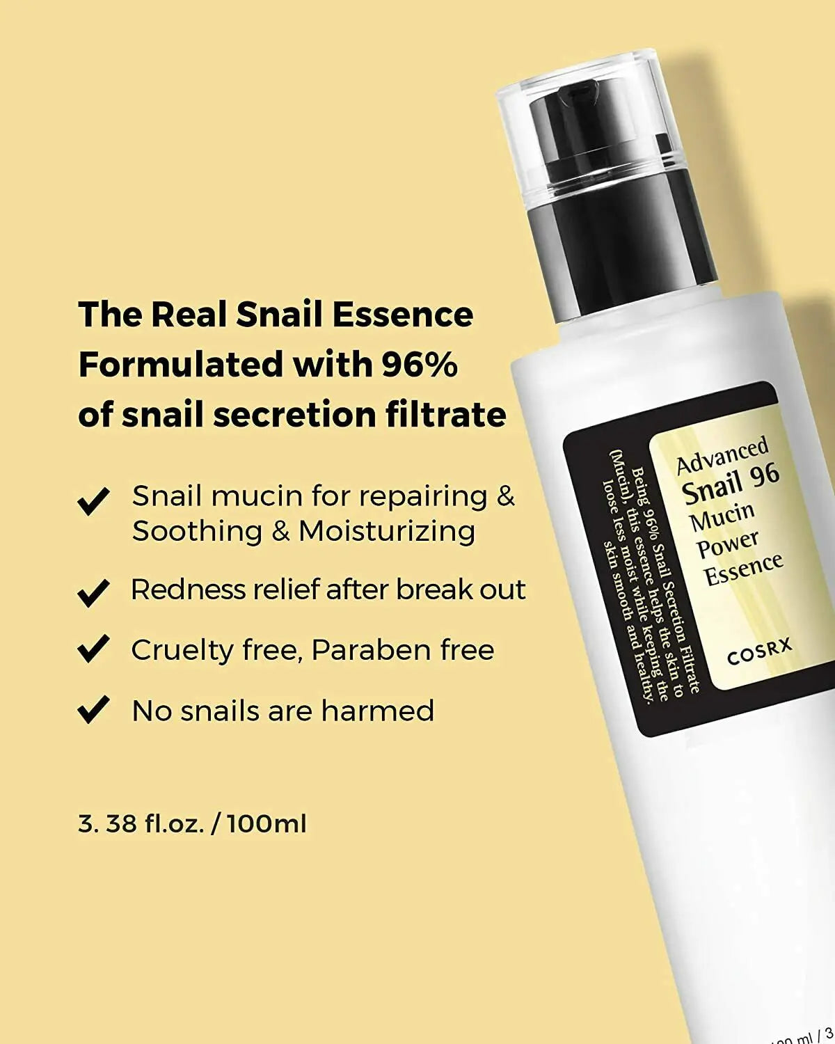 COSRX Advanced Snail 96 Mucin Power Essence 100ml Face Care Cream Moisturizing Original Korea Cosmetic - Lylamor.com