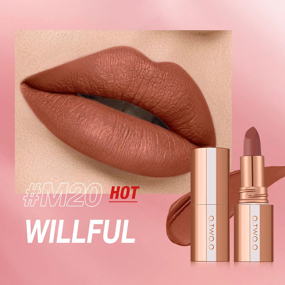 O.TWO.O Matte Lipstick 14 Colors Waterproof Long Lasting Velvet - Lylamor.com