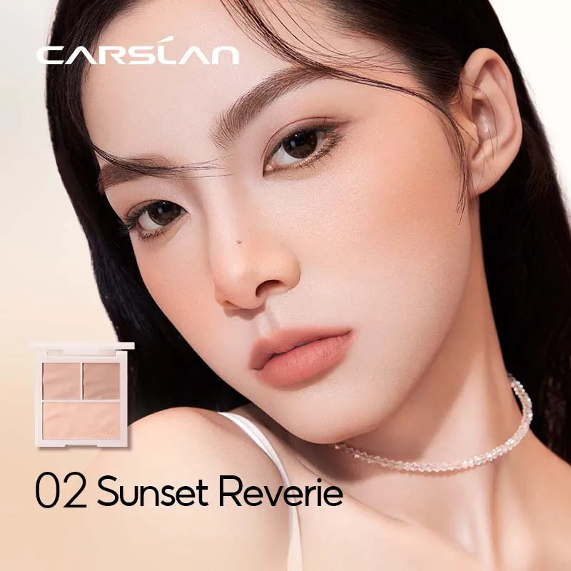 CARSLAN 3-in-1 Blush Palette Matte Apricot & Pink Shades - Lylamor.com