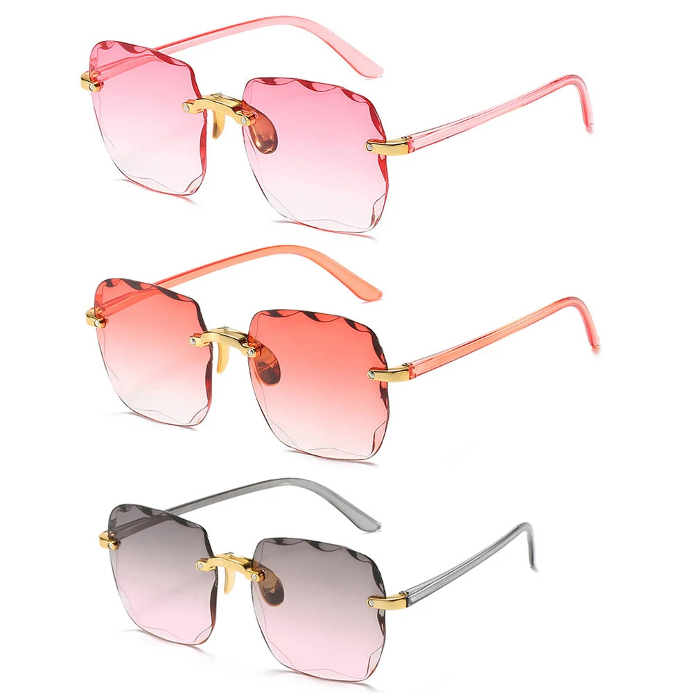 2025 Rimless Women's Sunglasses - Vintage Gradient Lenses UV400 Protection