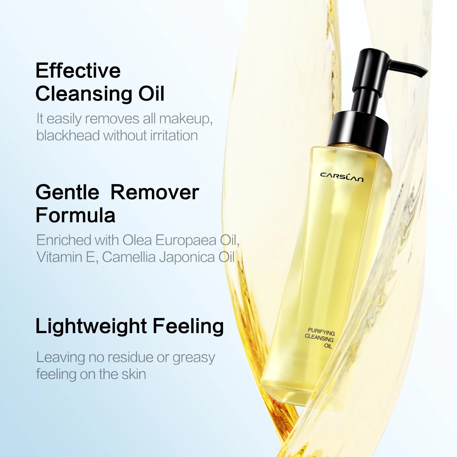 CARSLAN Purifying Cleansing Oil Gentle Makeup Remover for Face Eyes and Lips - Lylamor.com