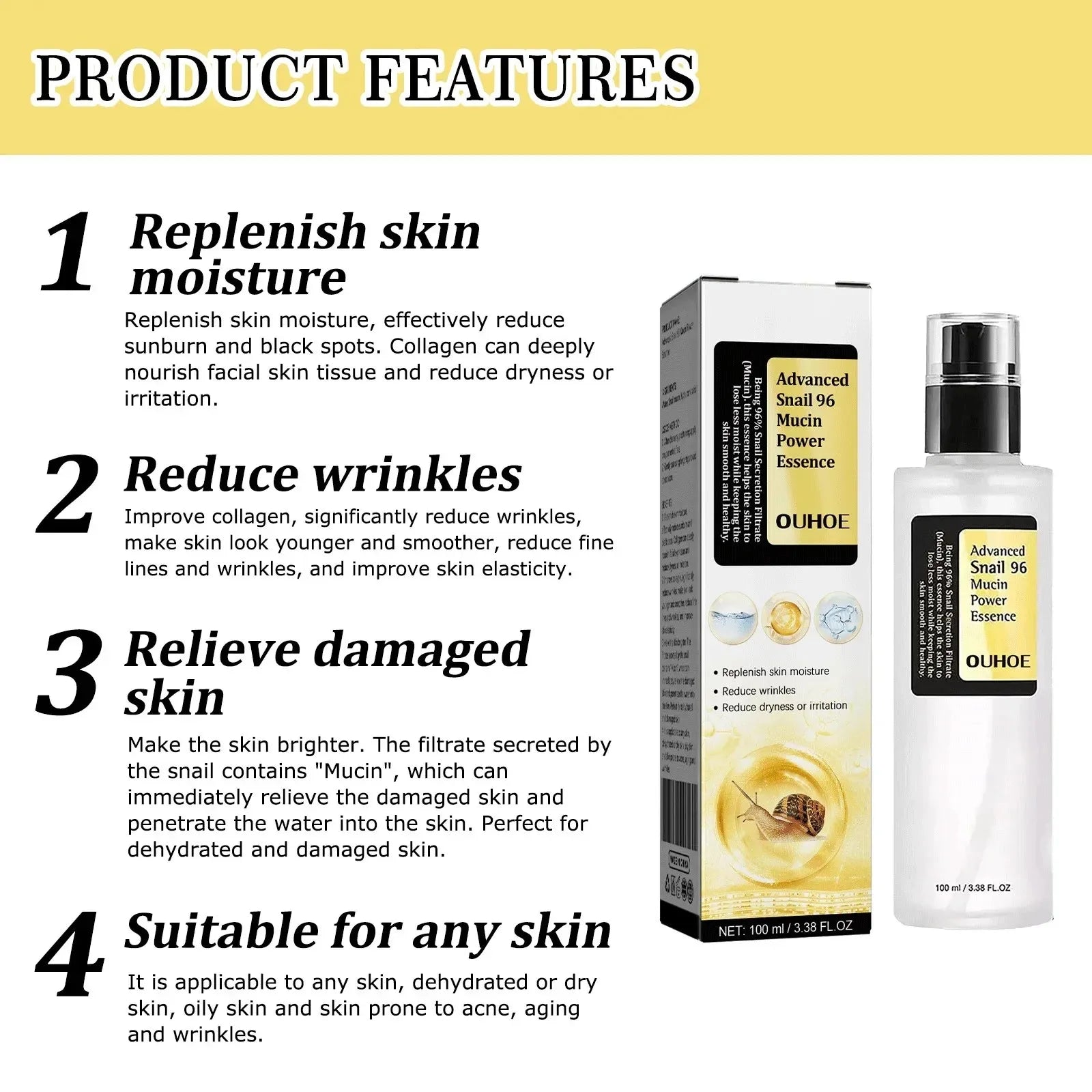 COSRX Snail Mucin Essence Face Cream – Anti-Wrinkle, Firming & Brightening Skincare - Lylamor.com