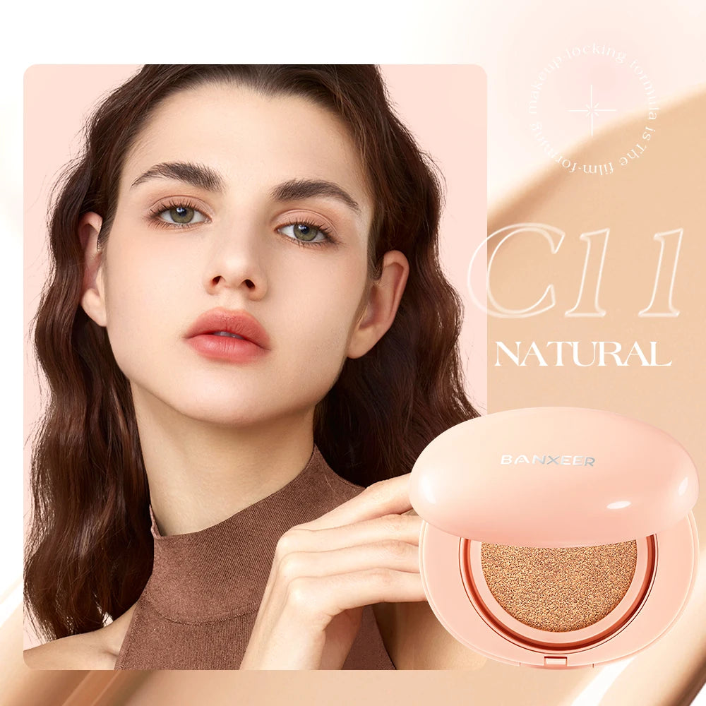 BANXEER Cream Natural Coverage Waterproof Matte Finish Compact - Lylamor.com