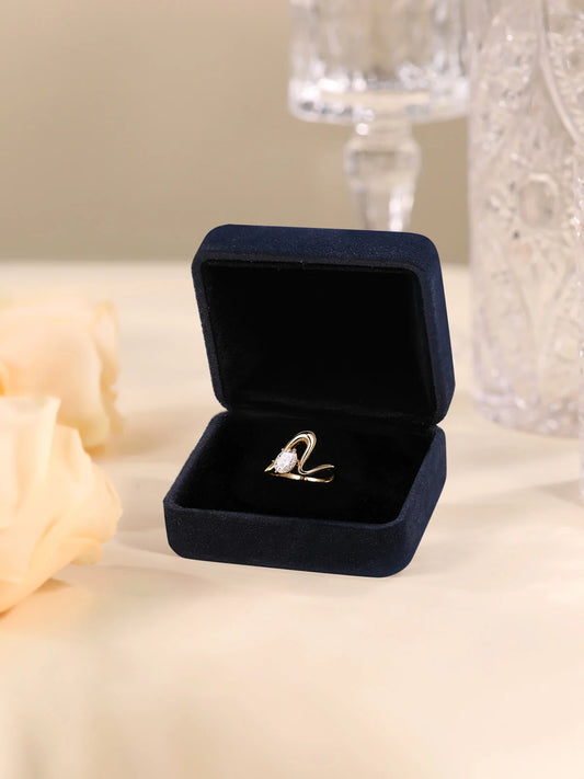 TYYL 1ct Oval Moissanite Ring Irregular Wavy 925 Silver Jewelry for Women VVS1 Diamond Wedding Engagement Dating Party Ring Gift - Lylamor.com