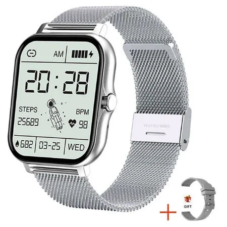 Montre connectée Bluetooth 1,83" – Assistant vocal et suivi d'activité