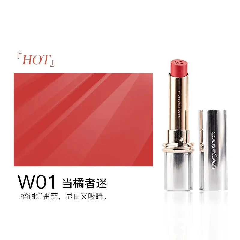 CARSLAN Moisturizing Lipsticks Water Light Fade Lip Lines Lip Gloss Orange Red Tint Lasting Watery Lightness Lip Stick Makeup - Lylamor.com