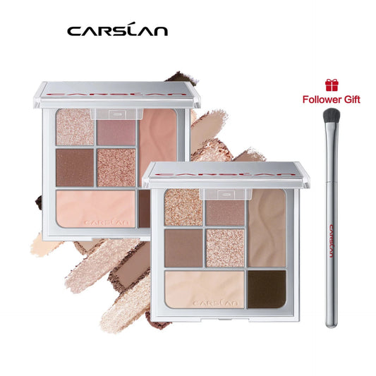 CARSLAN 7-Color Soft Mist Eyeshadow Palette – Long-Lasting Glitter & Matte - Lylamor.com