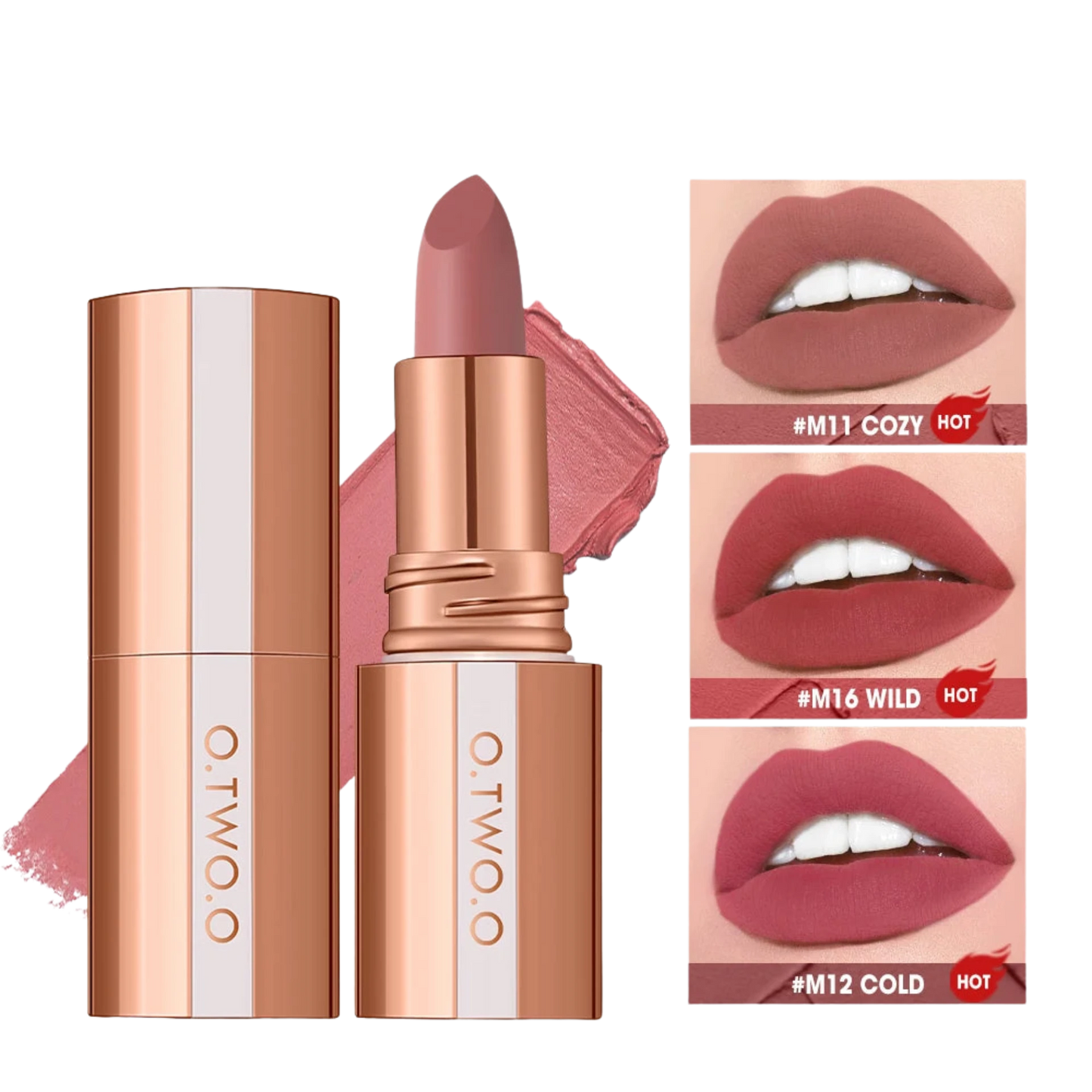 O.TWO.O Matte Lipstick Long Lasting Waterproof Smudge-Free Highly Pigmented - Lylamor.com