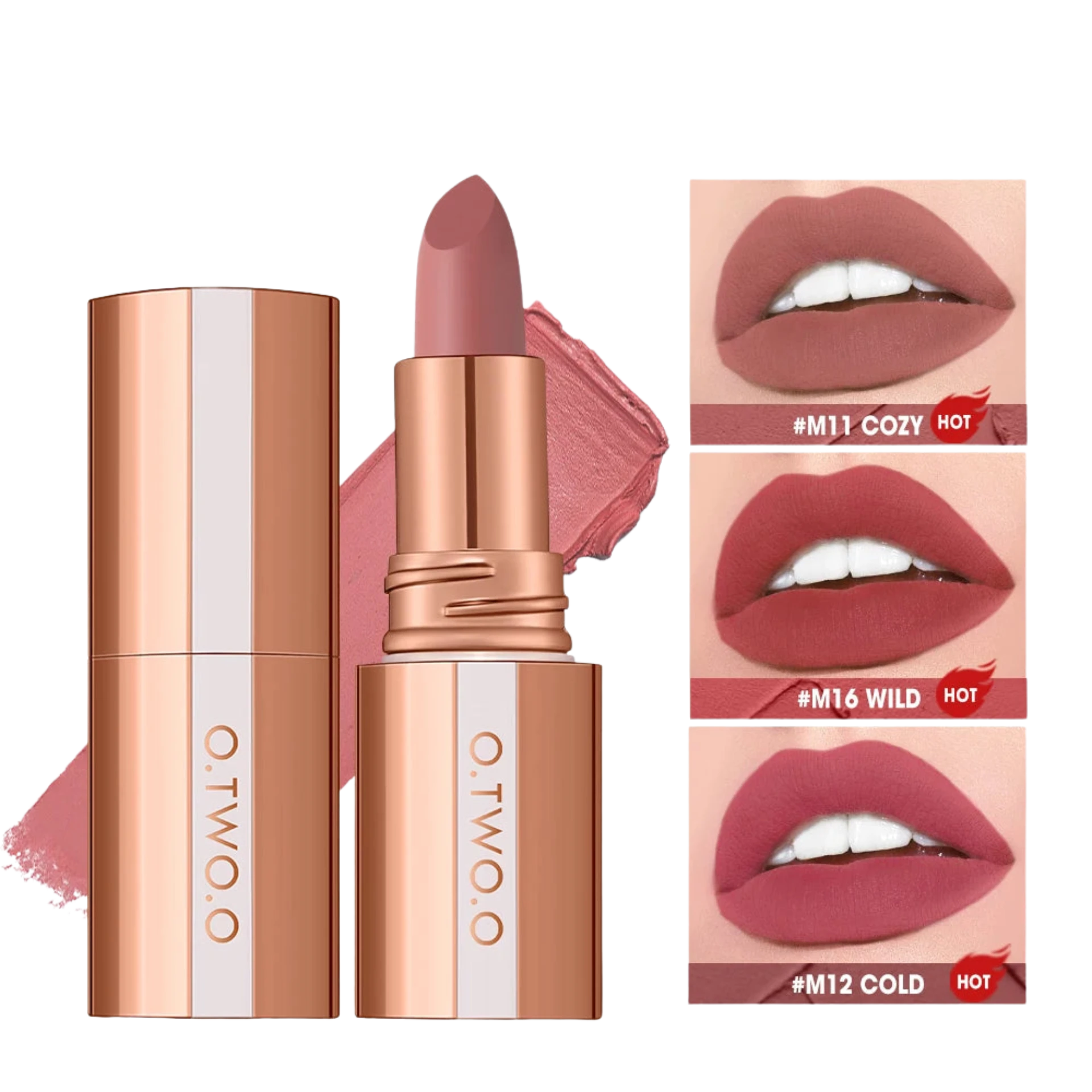 O.TWO.O Matte Lipstick Long Lasting Waterproof Smudge-Free Highly Pigmented - Lylamor.com