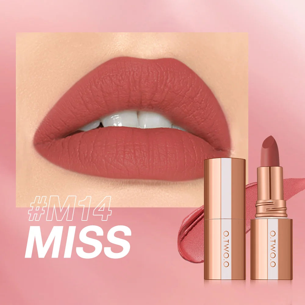 O.TWO.O Matte Lipstick 14 Colors Waterproof Long Lasting Velvet - Lylamor.com