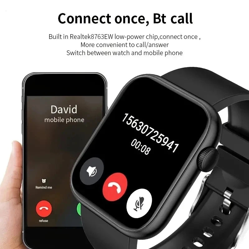 Montre connectée T168 – Appels Bluetooth et suivi d'activité pour hommes et femmes