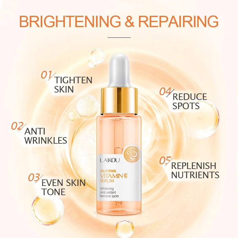 LAIKOU Vitamin C Whitening Skincare Set – Anti-Aging Moisturizing Face Cream, Eye Cream & Cleanser - Lylamor.com
