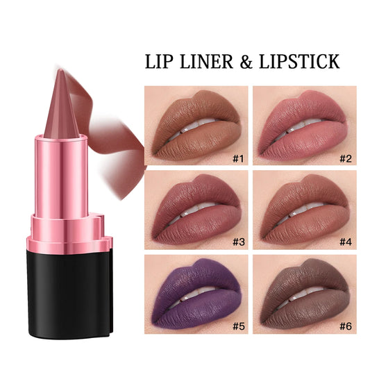 Lakerain Matte Lip Liner & Lipstick Pen – 2-in-1 Gradient Waterproof Long-Lasting Lip Color - Lylamor.com