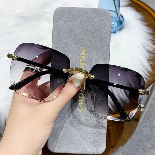 2025 Rimless Women's Sunglasses - Vintage Gradient Lenses UV400 Protection