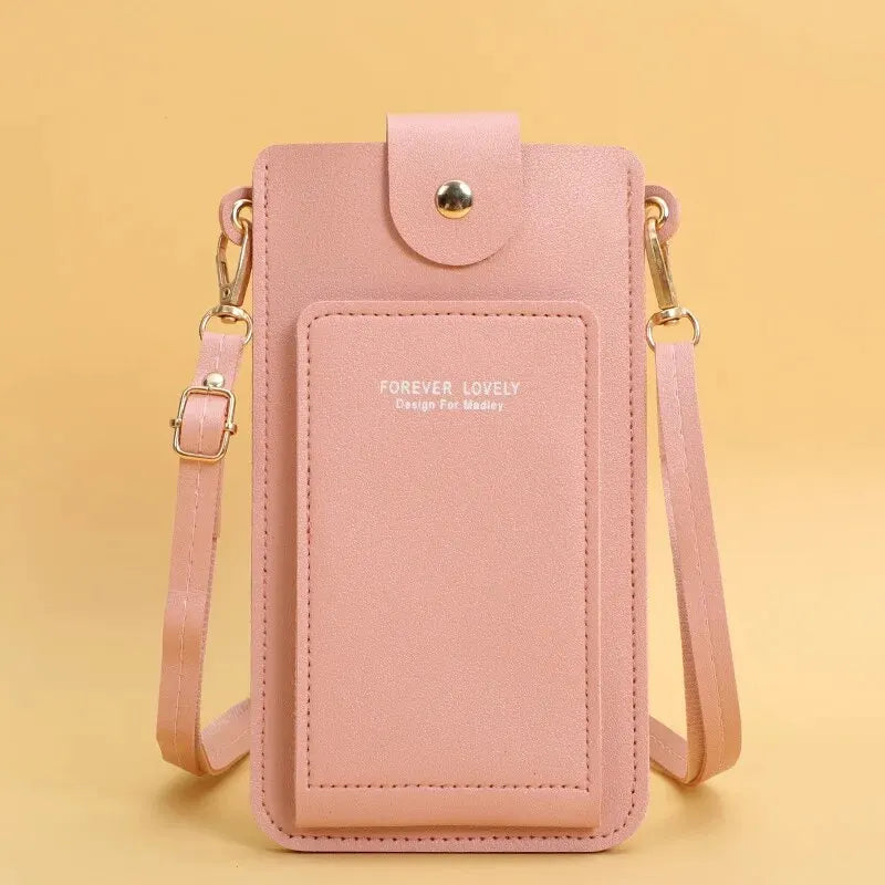 Soft Leather Crossbody Phone Bag – Stylish & Functional Wallet Purse for Women