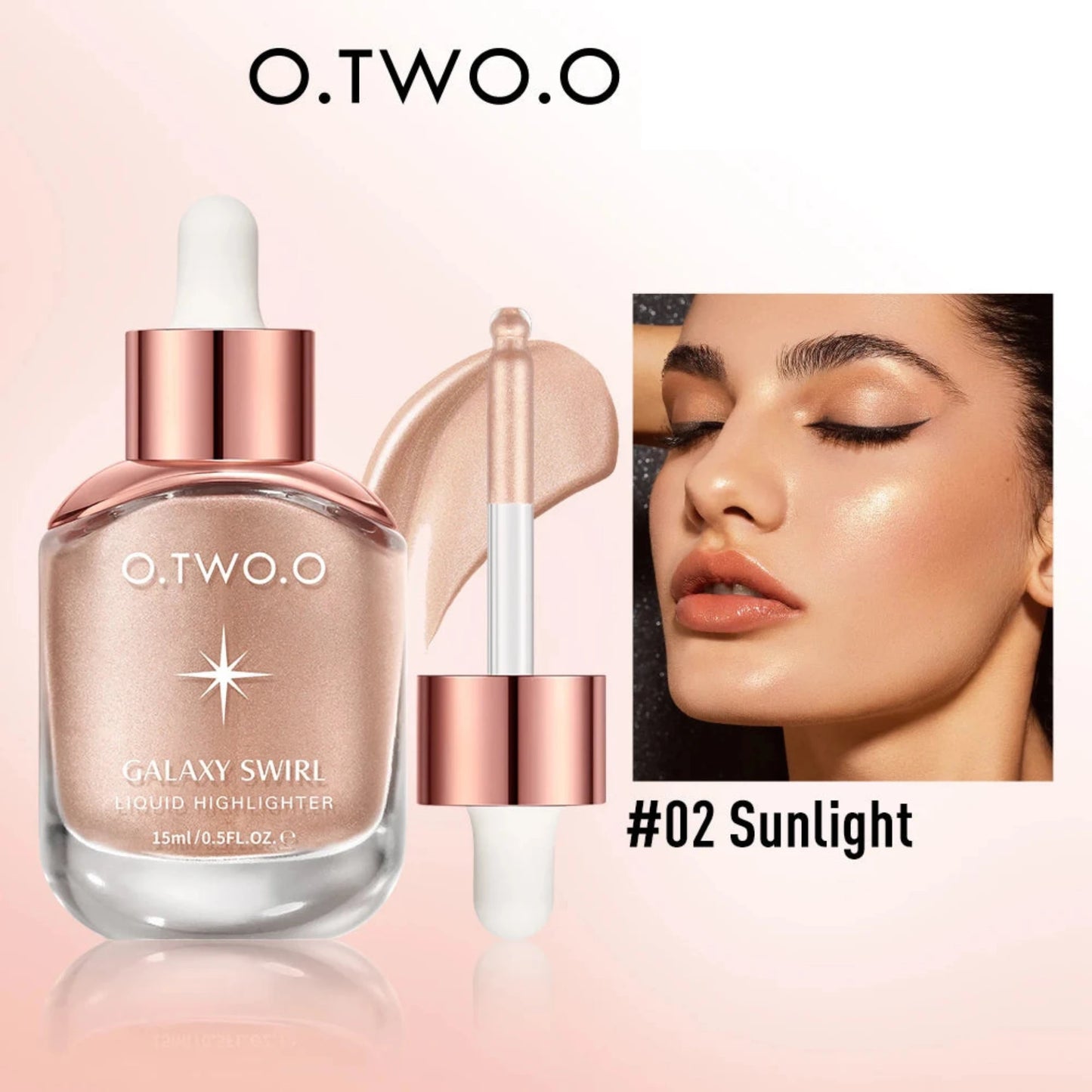 O.TWO.O Liquid Highlighter Shimmer Glitter Lightweight Long-Lasting Glow - Lylamor.com