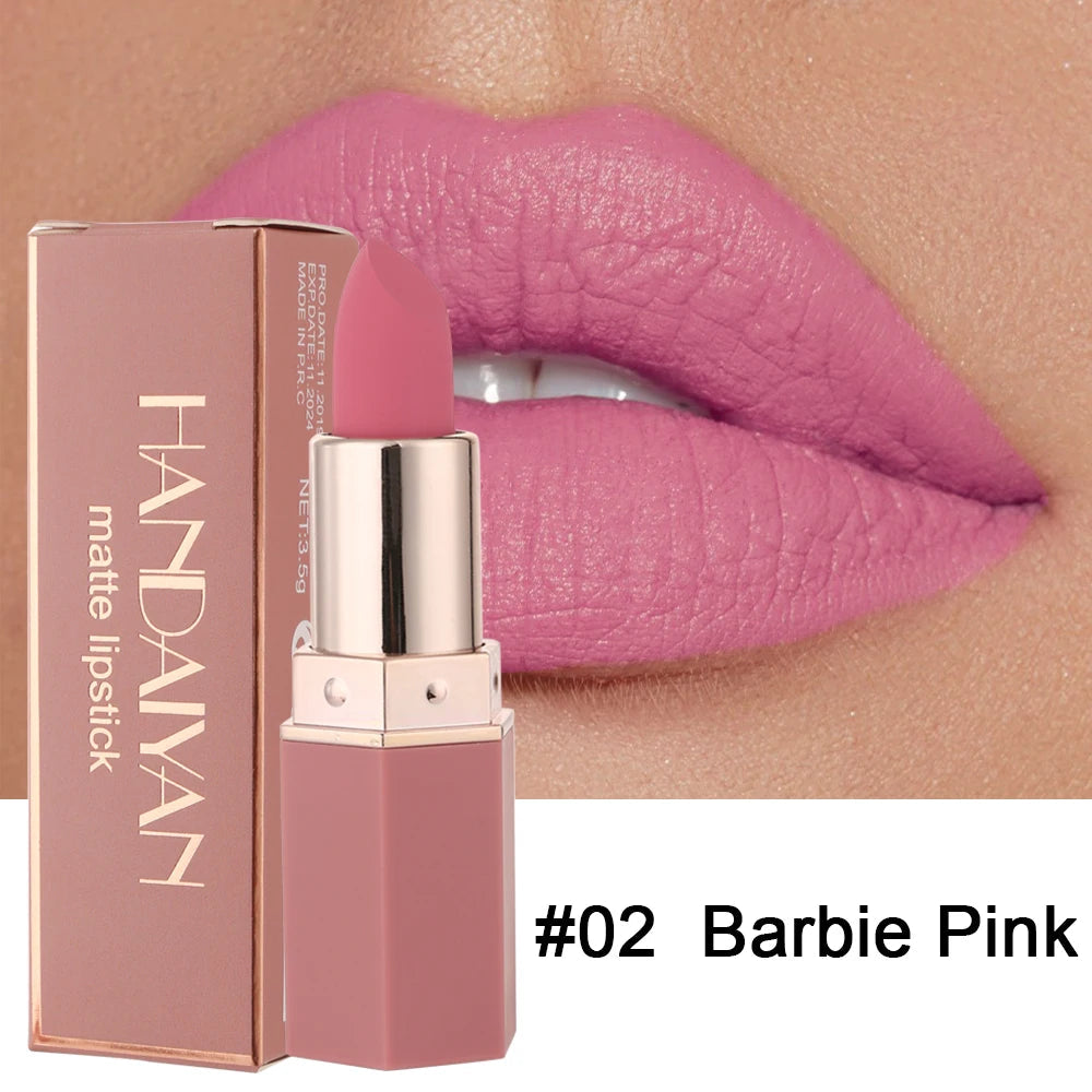 6-Color Matte Lipstick Set – Velvet Finish, Long-Lasting Wear