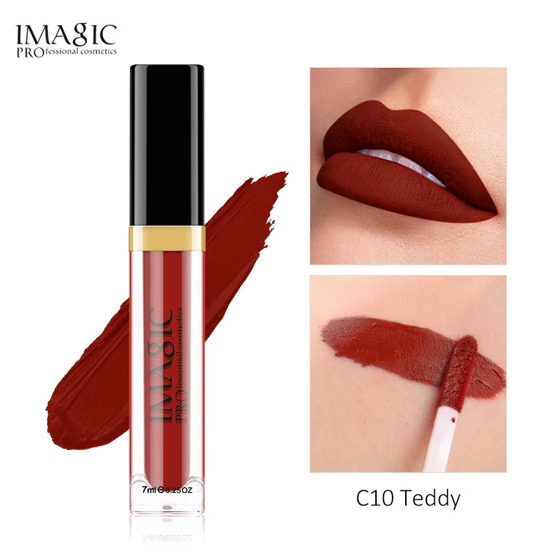 IMAGIC Matte Lip Gloss – Long Lasting Waterproof Liquid Lipstick 24H Wear - Lylamor.com