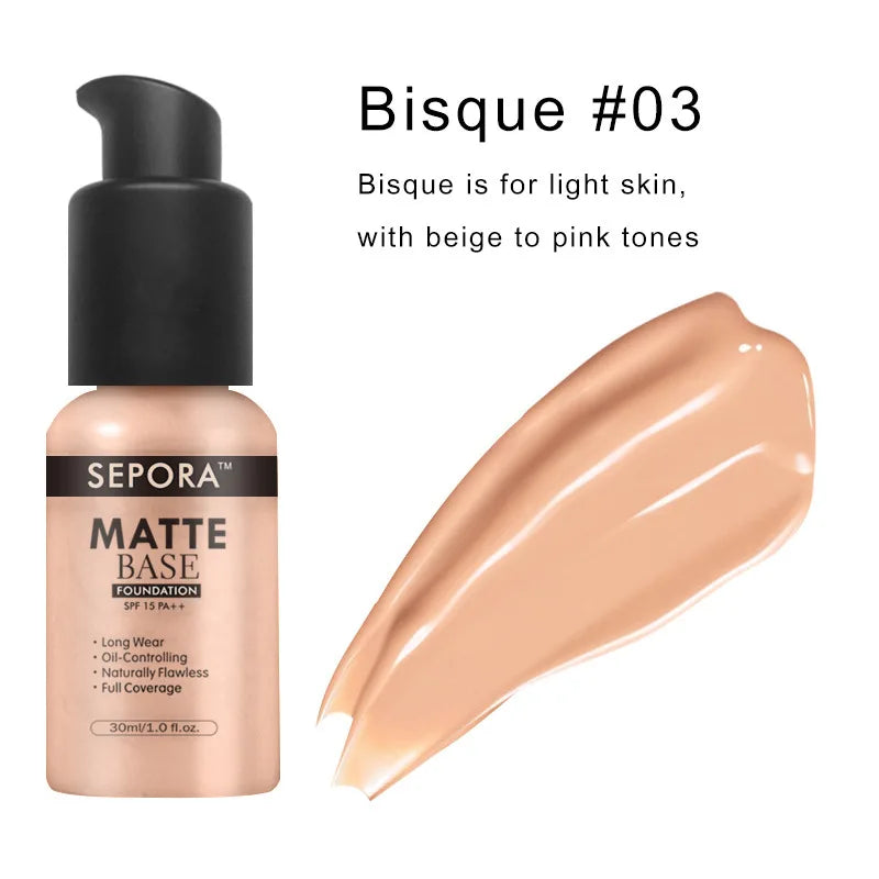 FOCALLURE Liquid Foundation – Matte, Moisturizing & Long-Lasting, 30ml - Lylamor.com