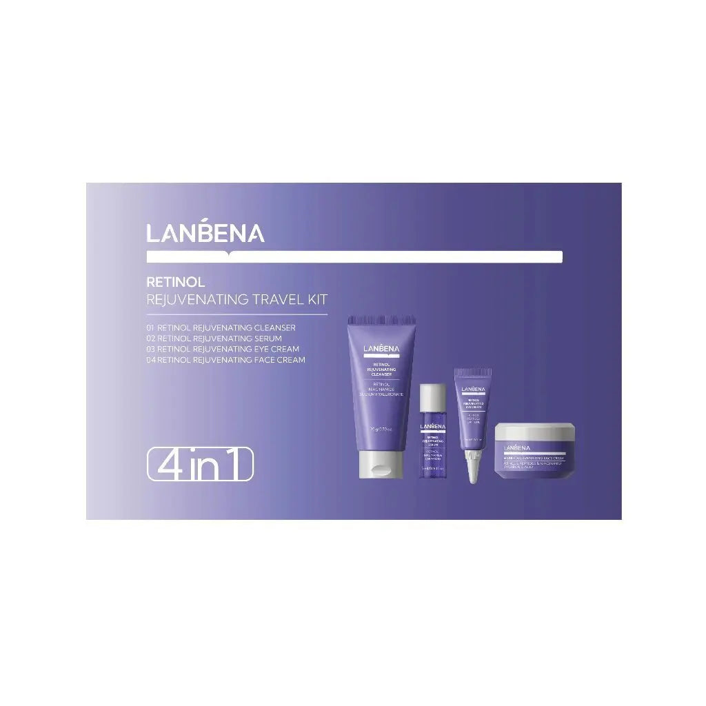LANBENA Travel Set – Retinol & Vitamin C Anti-Wrinkle Facial Care 4PCS - Lylamor.com