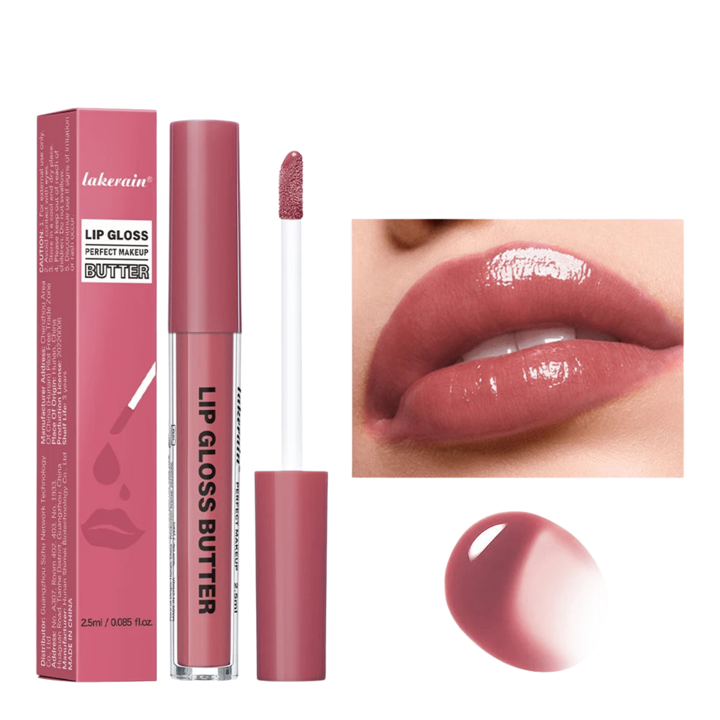 Lakerain Lip Gloss Butter  Long Lasting Non-stick  Beauty Waterproof Lip Stain Makeup Plumping Hydrating Lip Gloss Cosmetics - Lylamor.com