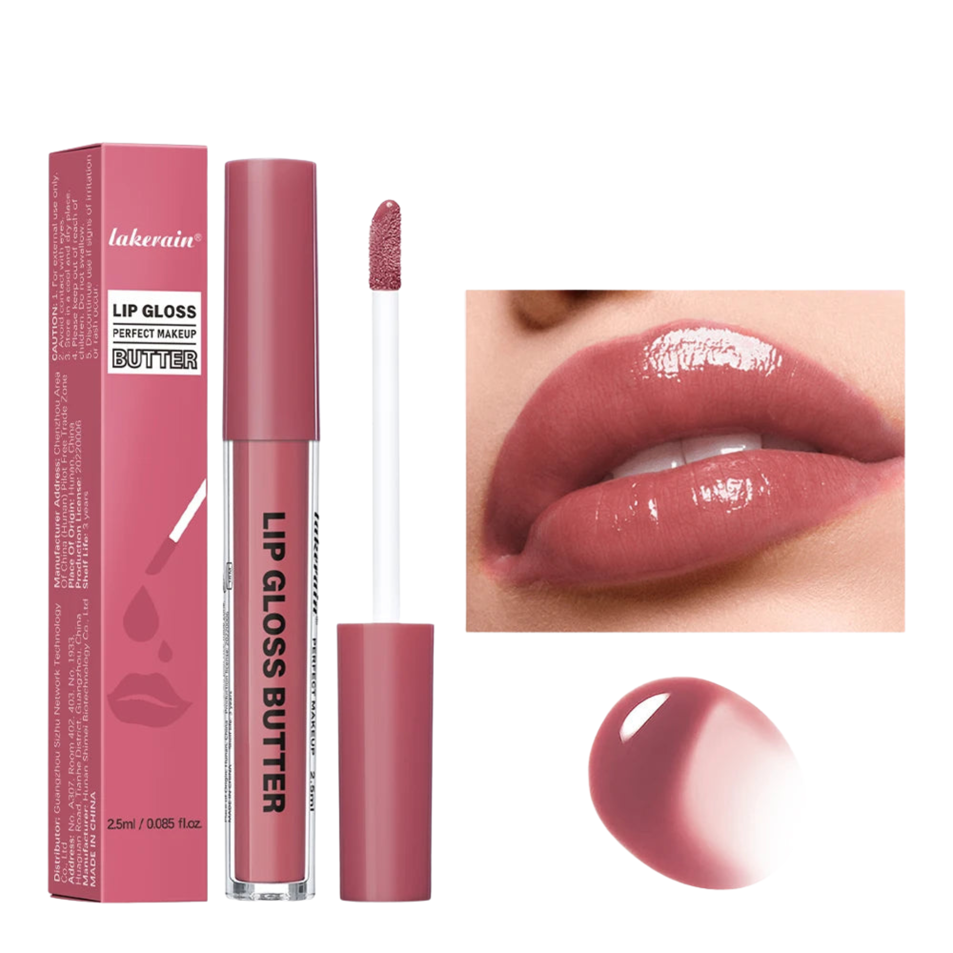 Lakerain Lip Gloss Butter  Long Lasting Non-stick  Beauty Waterproof Lip Stain Makeup Plumping Hydrating Lip Gloss Cosmetics - Lylamor.com