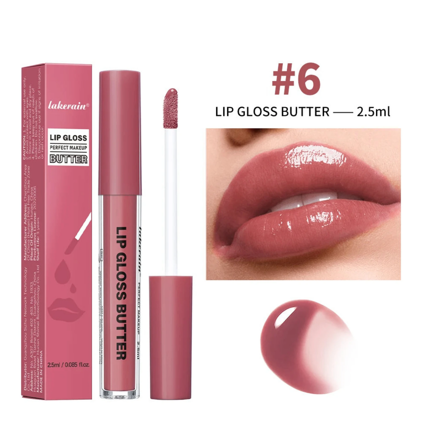 Lakerain Lip Gloss Butter  Long Lasting Non-stick  Beauty Waterproof Lip Stain Makeup Plumping Hydrating Lip Gloss Cosmetics - Lylamor.com