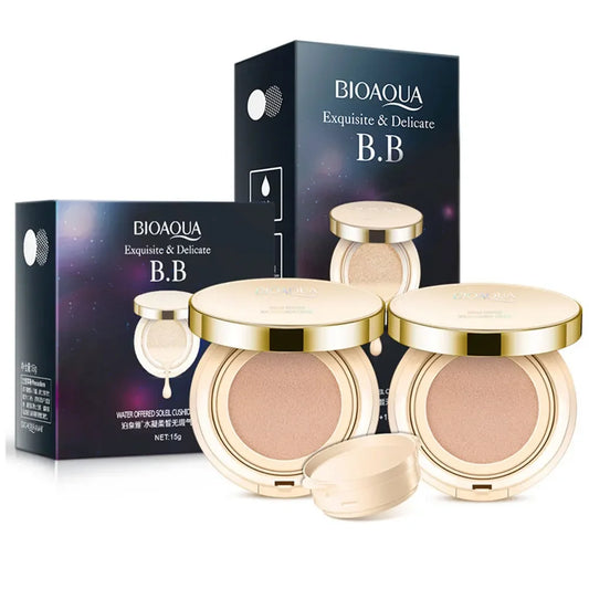BIOAQUA Waterproof Matte Air Cushion BB & CC Cream – High Coverage, Oil Control, Poreless Foundation Base Makeup - Lylamor.com