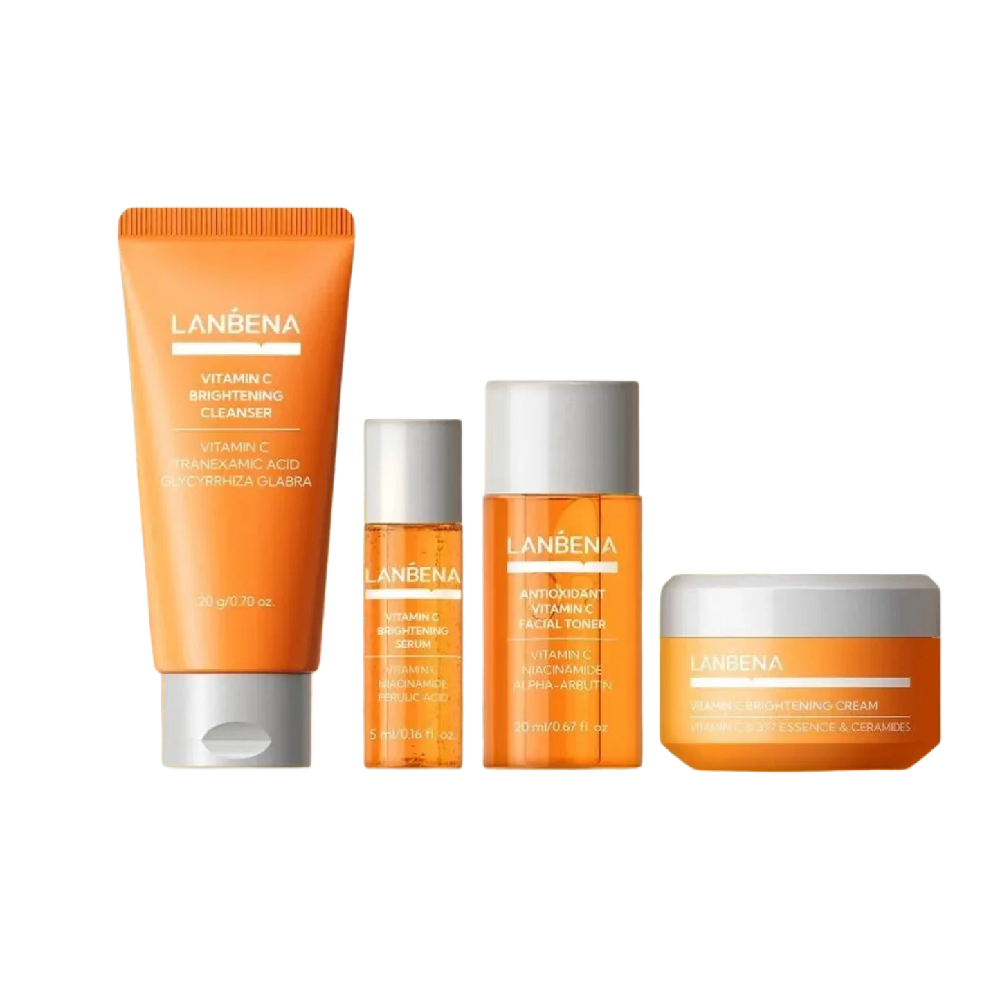 LANBENA Travel Set – Retinol & Vitamin C Anti-Wrinkle Facial Care 4PCS - Lylamor.com
