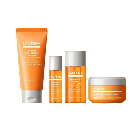LANBENA Travel Set – Retinol & Vitamin C Anti-Wrinkle Facial Care 4PCS - Lylamor.com