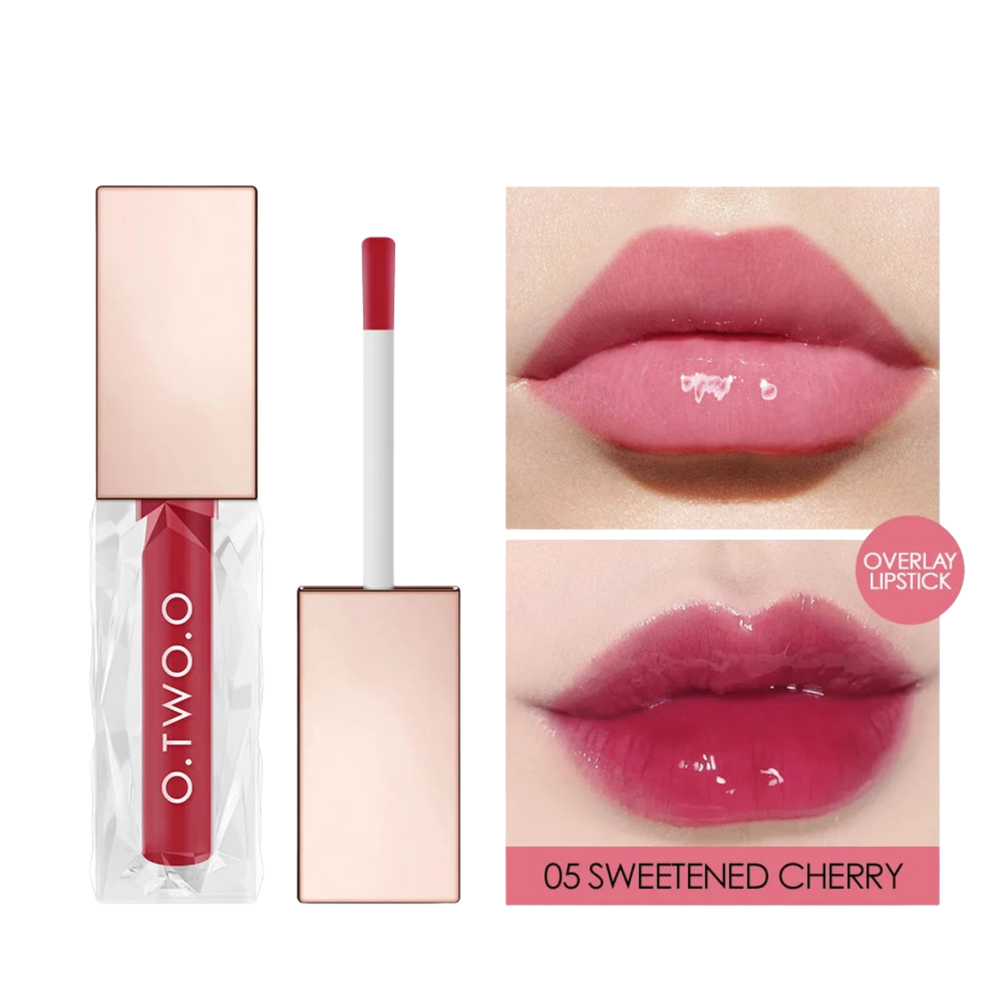 O.TWO.O Clear Crystal Lip Gloss – Moisturizing Lip Oil, Transparent Jelly Shine, Long Lasting - Lylamor.com