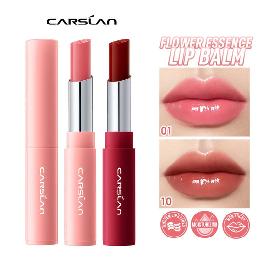 CARSLAN Color Lip Balm Flower Essence Moisturizing Lip Tint Gloss Plumper Lip Care - Lylamor.com