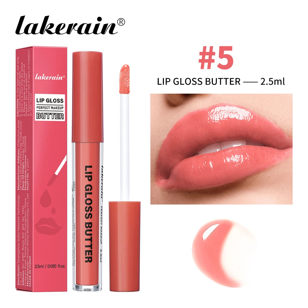 Lakerain Lip Gloss Butter  Long Lasting Non-stick  Beauty Waterproof Lip Stain Makeup Plumping Hydrating Lip Gloss Cosmetics - Lylamor.com