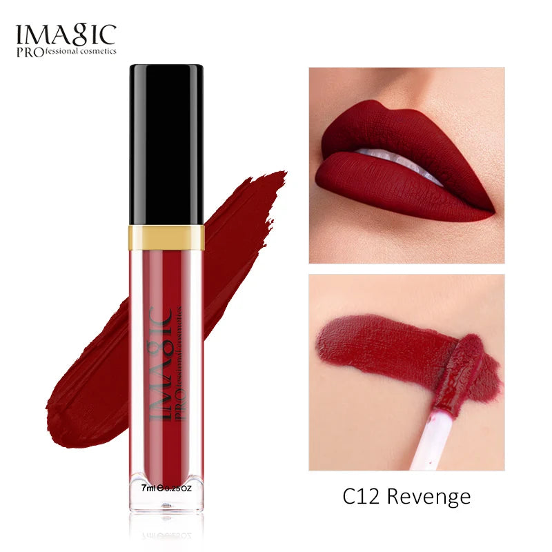 IMAGIC Matte Lip Gloss – Long Lasting Waterproof Liquid Lipstick 24H Wear - Lylamor.com
