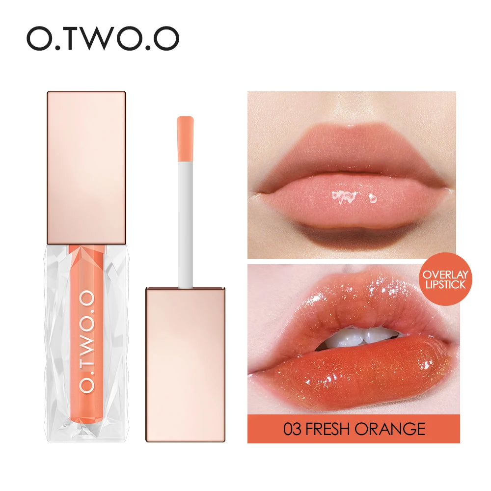 O.TWO.O Clear Crystal Lip Gloss – Moisturizing Lip Oil, Transparent Jelly Shine, Long Lasting - Lylamor.com