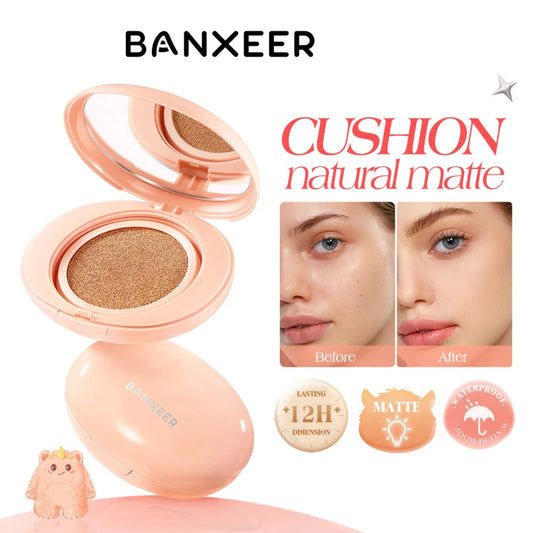 BANXEER Cream Natural Coverage Waterproof Matte Finish Compact - Lylamor.com