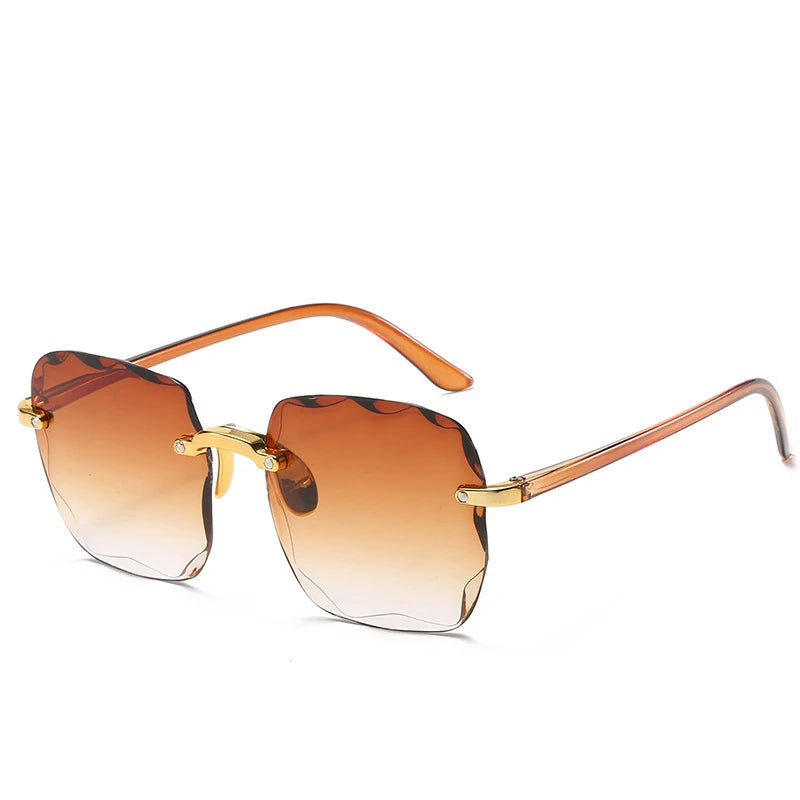 2025 Rimless Women's Sunglasses - Vintage Gradient Lenses UV400 Protection