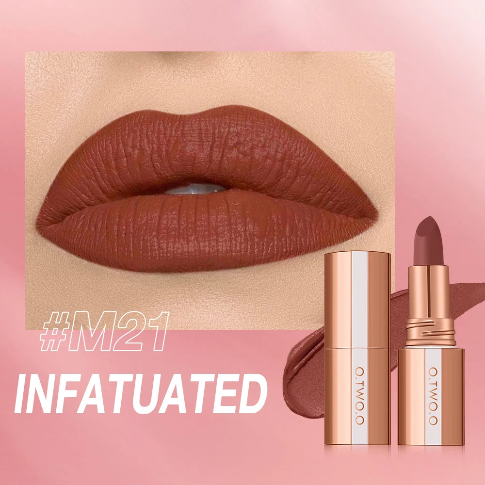 O.TWO.O Matte Lipstick 14 Colors Waterproof Long Lasting Velvet - Lylamor.com