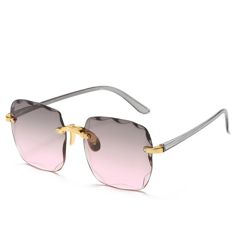2025 Rimless Women's Sunglasses - Vintage Gradient Lenses UV400 Protection