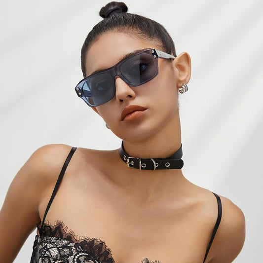 GCV Polarized Sunglasses Women – Luxury Square Rectangular Acetate UV400 Eyewear