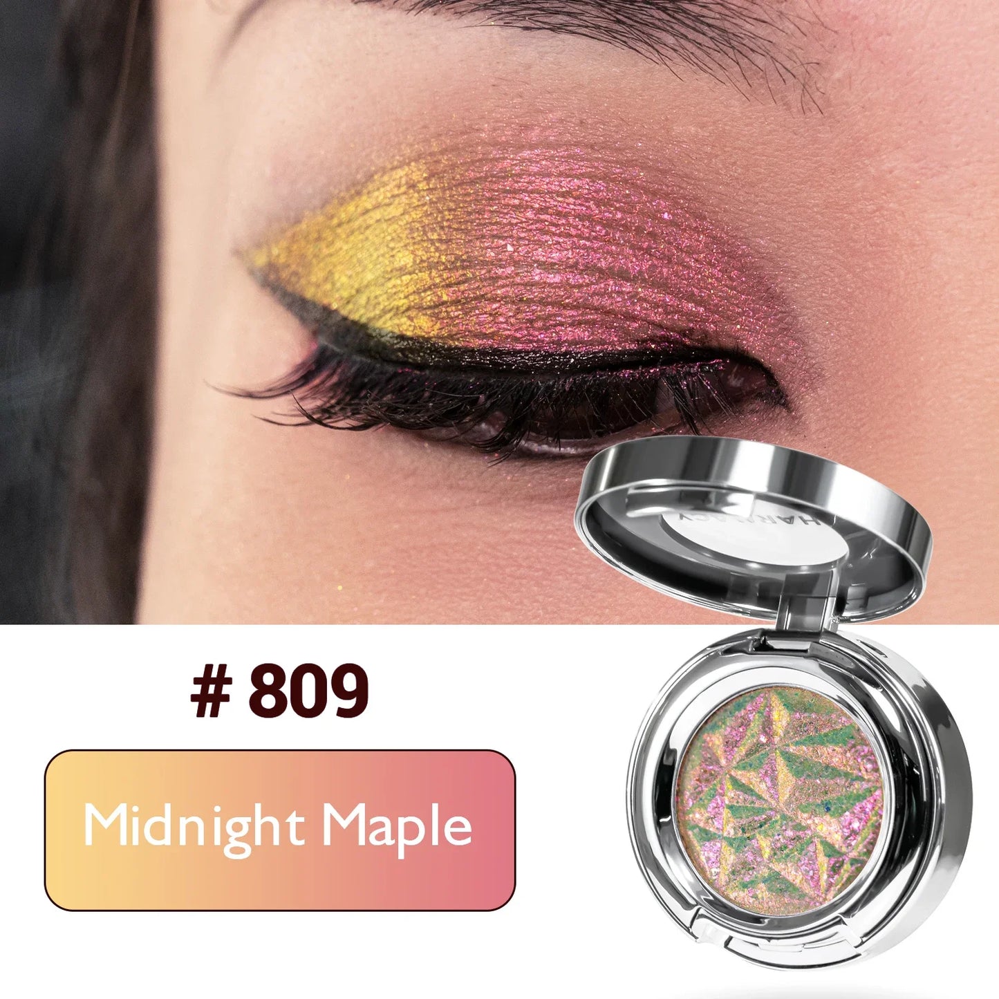 CHARMACY Duochrome Eyeshadow Palette – Long-lasting Glitter Multicolor Pigment Shadows - Lylamor.com