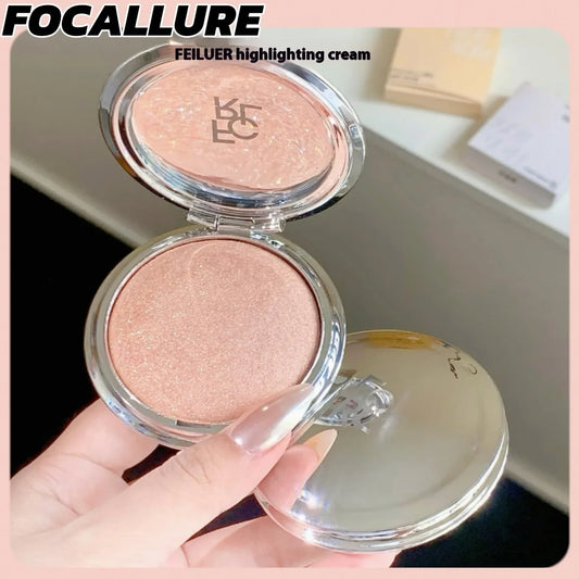 FOCALLURE Highlighter & Bronzer Cream – Matte & Glitter Contour Makeup - Lylamor.com