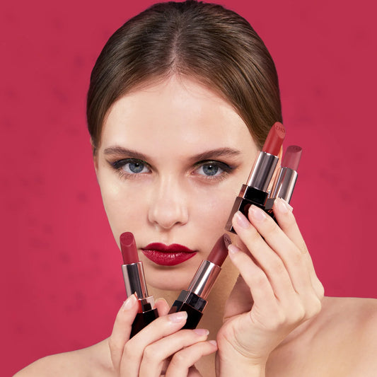 CHARMACY Matte Lipstick – Long-lasting, Waterproof, Velvet Finish, Non-stick Cup - Lylamor.com