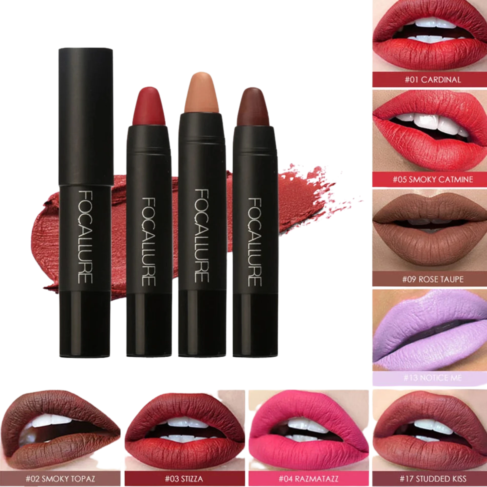FOCALLURE Matte Lipstick – Waterproof & Long-Lasting - Lylamor.com