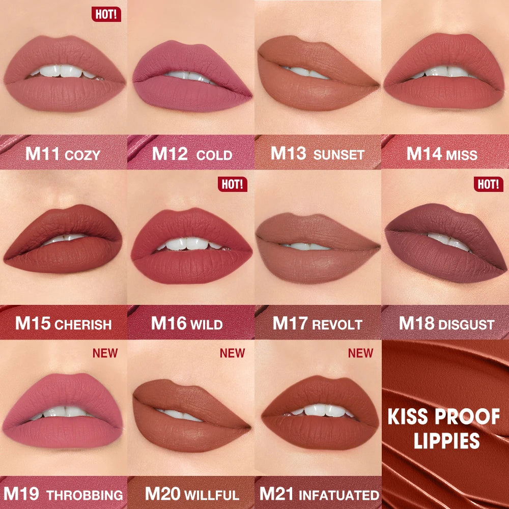 O.TWO.O Matte Lipstick 14 Colors Waterproof Long Lasting Velvet - Lylamor.com