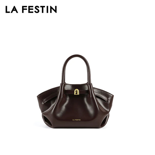 LA FESTIN Suede Leather Bucket Bag – Small Shoulder &amp; Crossbody Tote - Lylamor.com