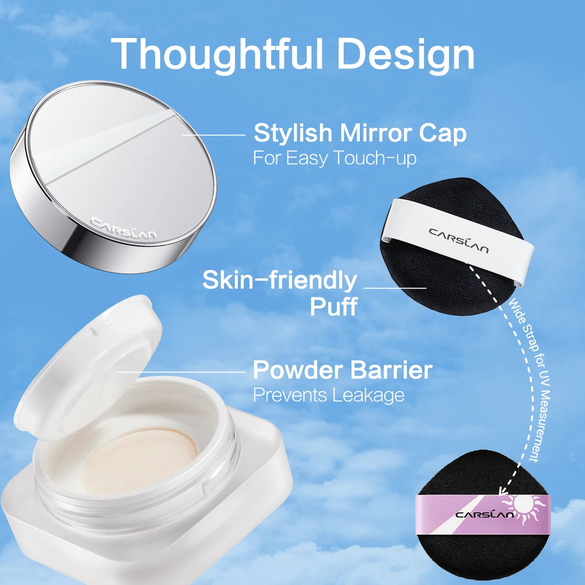 CARSLAN Cloud Touch Soft Focus Sunscreen Loose Setting Powder SPF 40 - Lylamor.com